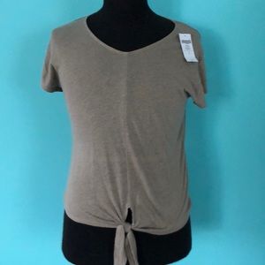 CHICO’S NWT TIE TEE SHIRT , size 1 medium